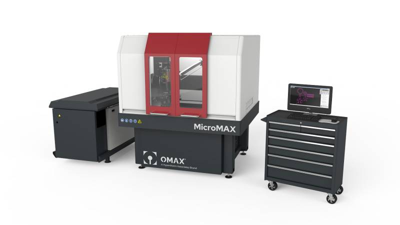 Machine de micro-découpe jet d’eau OMAX MicroMAX d’occasion à Nantes – Pour découpes fines et prototypes