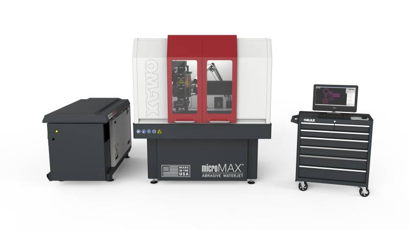 Découpe jet d'eau de haute précision OMAX MicroMAX