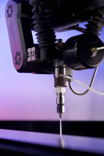 Tete à compensation de dépouille jet d'eau OMAX TILT A JET