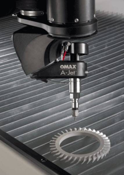Tête 5 axes OMAX A-JET pour la découpe jet d'eau