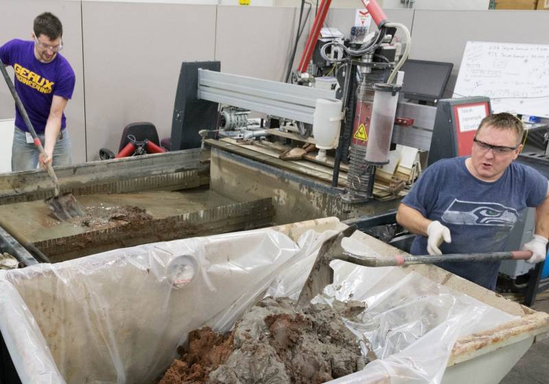 Archive photos OMAX france pour la découpe par jet d'eau abrasif de précision sur Lyon